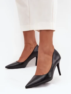 Szpilki Damskie Z Eko Skóry Czarne Sivana