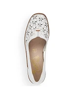 W bílá kožená polobotka model 22050397 - Rieker