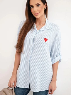 Dámská viskózová košile s krajkovými rukávy a límečkem béžová