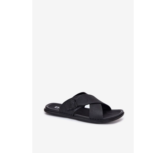 Pánské Kožené Sandały S Přezkou Big Star model 21693015 Černé - Big Star Shoes