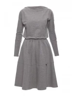 B087 Midi šaty - sivé