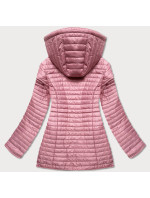 Růžová dámská oboustranná bunda s kapucí model 17099159 - Andrea Lee
