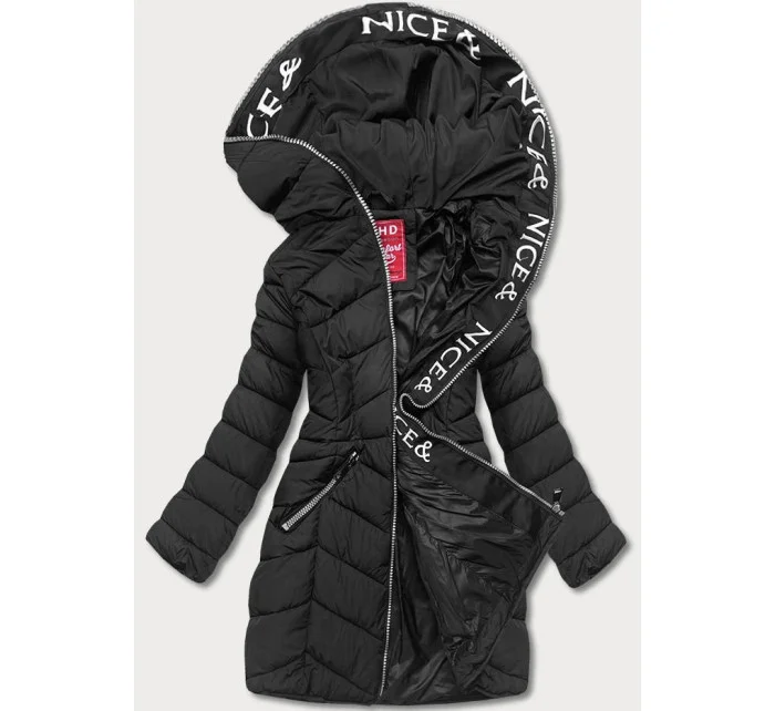 Černá dámská péřová bunda pro přechodné období model 17729163 - LHD Černá dámská péřová bunda pro přechodné období model 17729163 - LHD