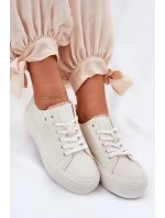 Dámské Tenisky Z Eko Kůže Big Star model 21690713 Světle Béžové - Big Star Shoes Dámské Tenisky Z Eko Kůže Big Star model 21690713 Světle Béžové - Big Star Shoes