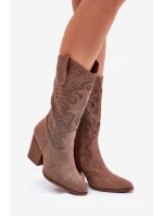 Boty Na Podpatku  Hnědé model 21691068 - S.Barski