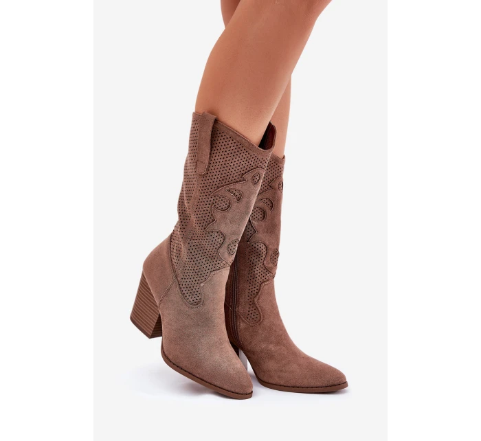 Boty Na Podpatku  Hnědé model 21691068 - S.Barski