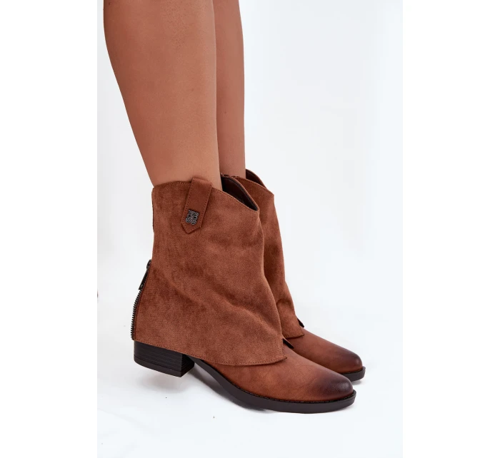 Zateplené Boty Na Podpatku Camel model 21708405 - Boto Zateplené Boty Na Podpatku Camel model 21708405 - Boto