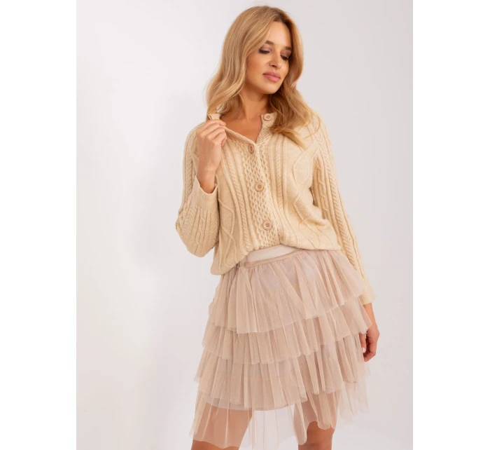 Sweter AT SW beżowy model 18955284 - FPrice Sweter AT SW beżowy model 18955284 - FPrice