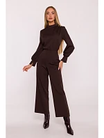 M879 Kombinéza so stojacím golierom - hnedá