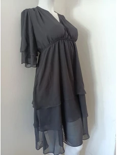 Dámske šifónové šaty S161 čierne - Stylove
