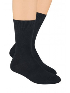 Pánske bavlnené ponožky 048 čierne - Steven
