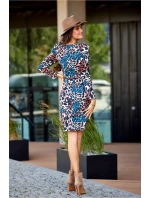 Denné šaty SUK0342 animal - Roco Fashion