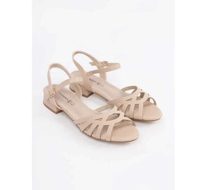 Luxusní  sandály dámské hnědé bez podpatku