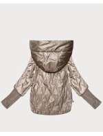 Dámska tenká pletená rebrovaná bunda Goodlookin beige (B8575-12)