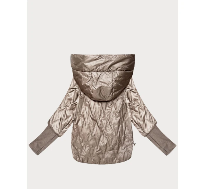 Dámska tenká pletená rebrovaná bunda Goodlookin beige (B8575-12)