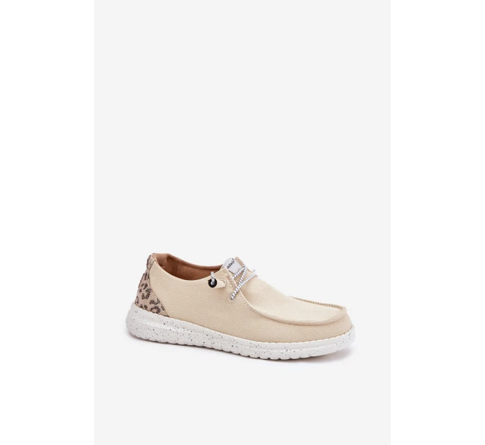 Lehké Dámské Polobotky Béžové model 21694797 - VINCEZA Lehké Dámské Polobotky Béžové model 21694797 - VINCEZA