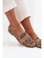 Mokasyny Loafersy Damskie Z Ozdobnym Elementem Panterka Beżowe Evelora Mokasyny Loafersy Damskie Z Ozdobnym Elementem Panterka Beżowe Evelora