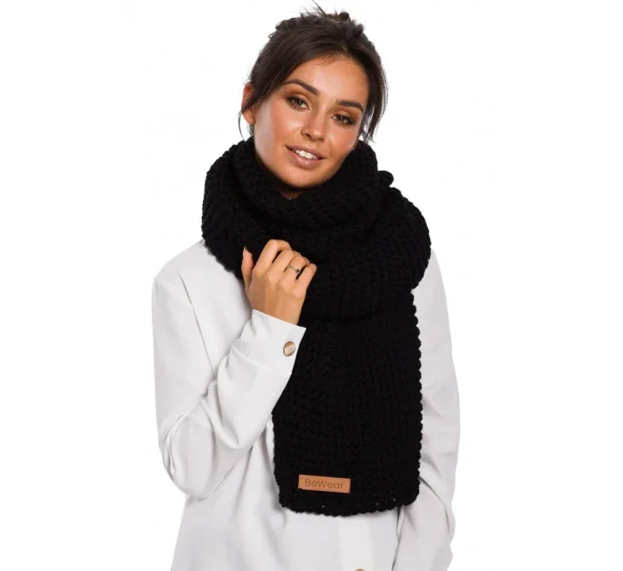 BK041 Dlhá zimná škraboška s nášivkou loga - čierna BK041 Dlhá zimná škraboška s nášivkou loga - čierna