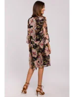 S214 Šifónové šaty so spadnutým pásom - model 3