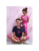 Dámske pyžamo 21231-400-2 tmavé. modro-ružová - Rebelle