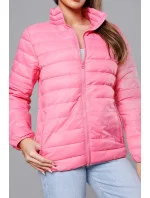 Ľahká ružová prešívaná dámska bunda (58M23037-46)