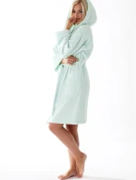 dámsky krátky župan Siena s kapucňou 3356 Moonlight Jade