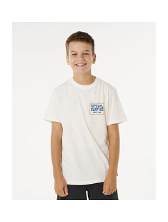 Chlapčenské tričko RIP CURL Pacific Rinse Sunrise Tee-Boy, biele, detské