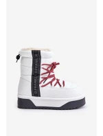 Śniegowce Damskie Na Grubej Podeszwie Wegańskie D.Franklin DFSH371007 Białe