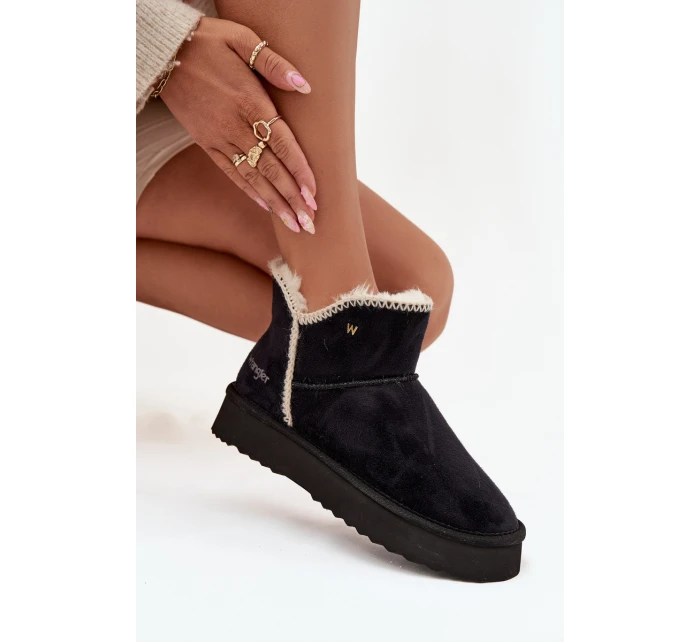 Śniegowce Damskie Na Platformie Wrangler 20253093.25Y Czarne Śniegowce Damskie Na Platformie Wrangler 20253093.25Y Czarne