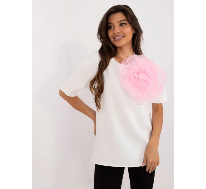 Bluzka LK BZ model 20463569 ecru - FPrice Bluzka LK BZ model 20463569 ecru - FPrice