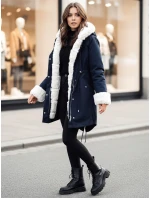 Dámská zimní bunda navy blue Dstreet model 21982597 - FashionStreet Dámská zimní bunda navy blue Dstreet model 21982597 - FashionStreet