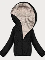 Dámska obojstranná prechodná bunda S'West black and beige (B8546-1046)
