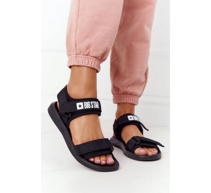 Dámské Sportovní Sandály Big Star model 21556525 Černé - Big Star Shoes Dámské Sportovní Sandály Big Star model 21556525 Černé - Big Star Shoes