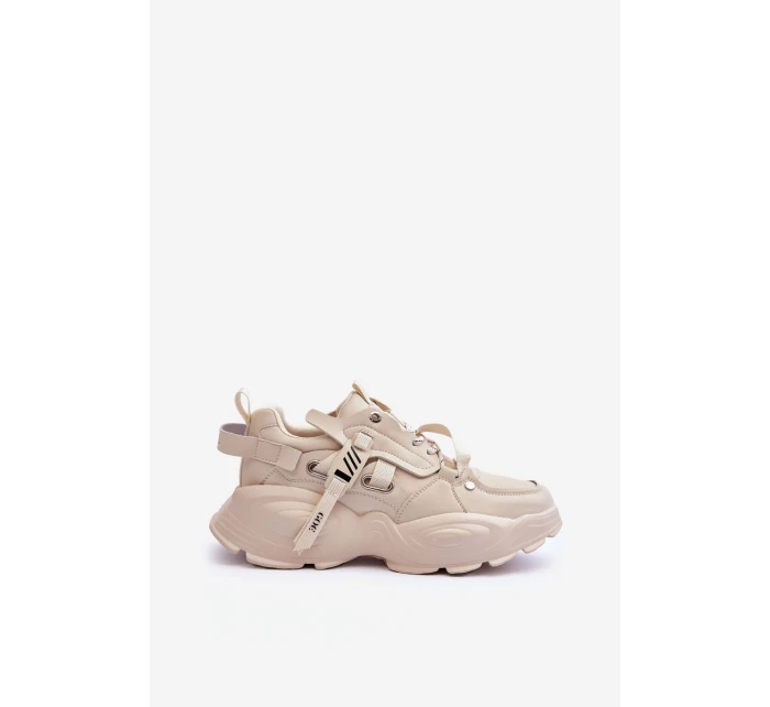 Buty Sportowe Sneakersy GOE MM2N4015 Beżowe