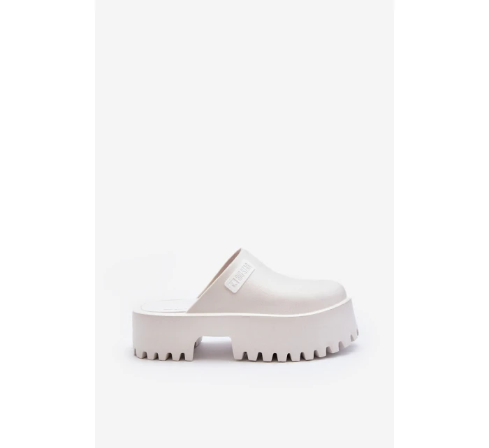 Damskie Klapki Na Masywnej Podeszwie Big Star NN274015 Białe