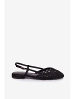 Prodyšné baleríny z eko semiše černé Farivelle