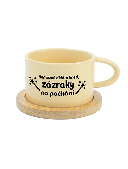 Nevyhnutné na výrobu, čakajúce zrkadlá - žltý pohár na makrónky 200 ml