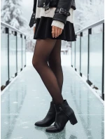 Dámske čierne čižmy na podpätku FashionStreet ZY1314 Dámske čierne čižmy na podpätku FashionStreet ZY1314