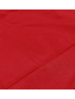 Tenká červená krátká dámská tepláková mikina (8B938-18)