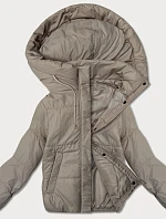 Dámska krátka bunda s kapucňou J Style Beige (16M9237-62)