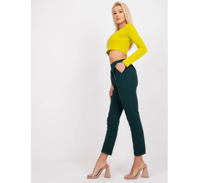 DHJ nohavice SP 13926.02 tmavo zelená