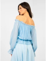 Bluzka MI BZ model 22007057 jasny niebieski - FPrice Bluzka MI BZ model 22007057 jasny niebieski - FPrice