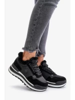 Dámske zateplené tenisky na platforme Big Star Black