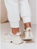 Dámské tenisky na podrážce beige Dstreet model 21983116 - FashionStreet