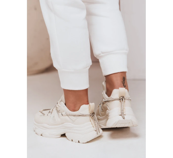 Dámské tenisky na podrážce beige Dstreet model 21983116 - FashionStreet