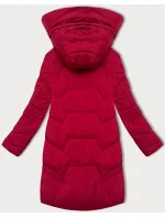 kurtka damska z kapturem bordowa model 20596716 - LHD