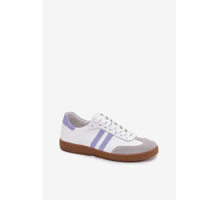 Zazoo N1068 Kožené Nízké Dámské Tenisky Bílomodré Zazoo N1068 Kožené Nízké Dámské Tenisky Bílomodré