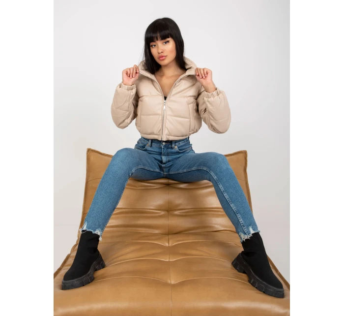 Dámsky kabát NM KR D2 3820 62 svetlo béžová