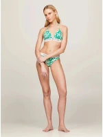 Dámska plavková podprsenka UW0UW05367 0IE zelená so vzorom - Tommy Hilfiger