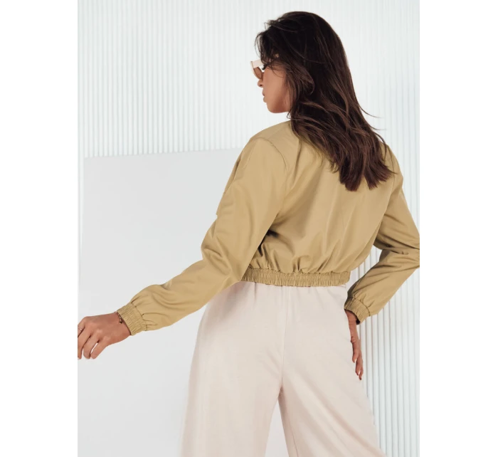 Dámská přechodná bunda bomber khaki Dstreet model 21973900 - FashionStreet Dámská přechodná bunda bomber khaki Dstreet model 21973900 - FashionStreet